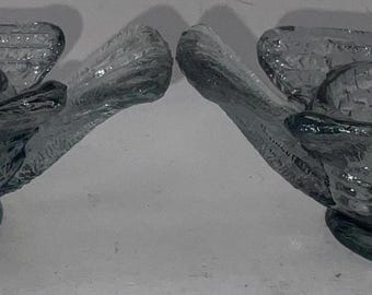 Vintage Degenhart Glass Bird Salt Cellars - 1970s