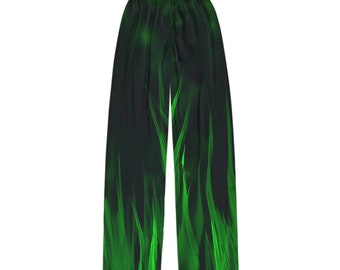 Green Flame- Kids Pajama Pants (AOP)