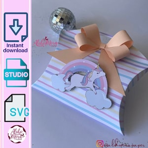 Pillow Box Coquette/Coquette Box/Triangular Box/Pillow Box/SVG and Studio for Cricut and Cameo