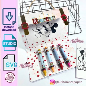 Nuova scatola per valigie da colorare. Modello Svg e Studio per Cricut e Cameo/Valigia da colorare per bambini/Attività bomboniere per bambini