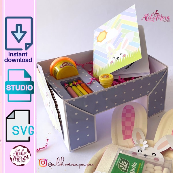 Activity Table Box Svg and Studio for cricut and Cameo/Caja de actividades