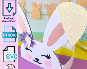 Easter Party Hat Template. Svg and Studio for cricut and Cameo/Birthday Party Hat