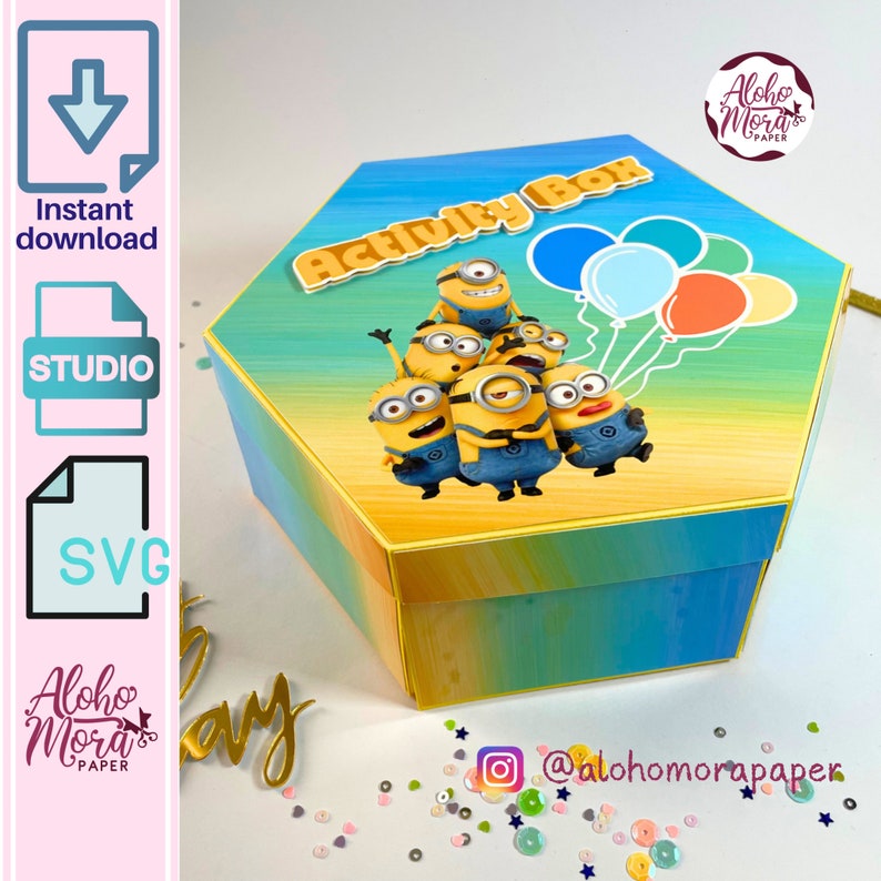 Activity Box, Hexagonal Box Alohomora Svg and Studio for Cricut and ...