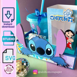 Movie Box Template Svg and Studio for cricut and cameo/ Bandeja de desayuno/ Caja para dulces/ Bandeja de cumpleaños para Cricut y cameo