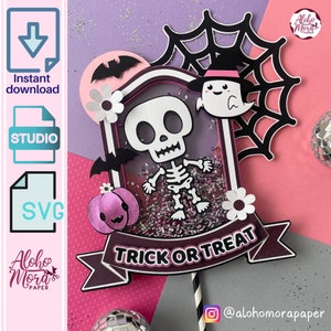 Halloween Cake Topper Template for cricut and Cameo/ Cake Topper Template/ Cake topper svg and studio