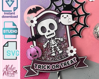 Halloween Cake Topper Template for cricut and Cameo/ Cake Topper Template/ Cake topper svg and studio