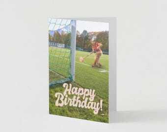 Field Hockey Birthday Goal Greeting Card