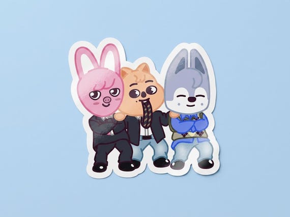 Stray Kids Bang Chan Changbin Han 3RACHA SKZoo Abracadabra Sticker • 2-Inch Kpop Sticker • Water Resistant Glossy Laptop Sticker