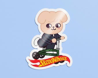 Stray Kids Seungmin PuppyM SKZoo Lambo Scooter Sticker • 2-Inch Kpop Sticker • Water Resistant Glossy Laptop Sticker