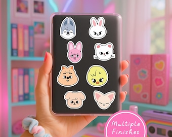 Stray Kids SZKOO Sticker Flakes (16 Flakes) & SKZOO Heart Sticker