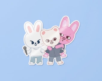 SKZoo Stray Kids Leebit Dwaekki Jiniret Sticker • 2-Inch Water-Resistant Glossy & Holographic Kpop Merch