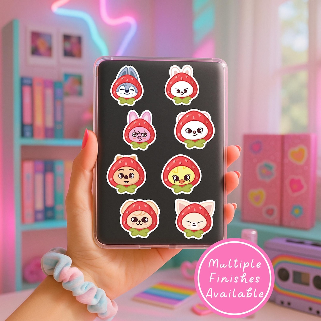 Stray Kids SKZOO Strawberry Ttalgi 딸기 Stickers • 2-inch Kpop