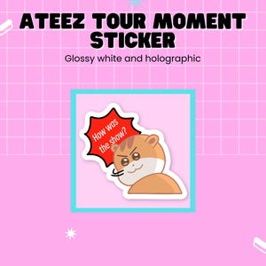 Ateez Hongjoong JJOONGrami &quot;How Was the Show&quot; Tour Moment Sticker • 2-Inch Kpop Sticker • Water Resistant Glossy Laptop Sticker