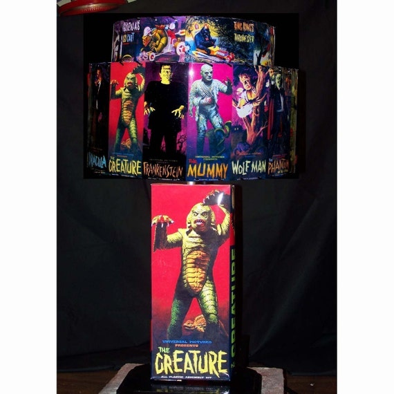 Vintage Aurora Monster Model Lamp and Lampshade CREATURE From Etsy