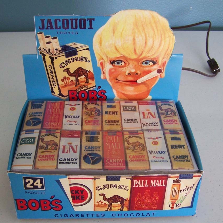 Bobs Chocolate Candy Cigarette Box Lamp French Jacquot Troyes Etsy Uk