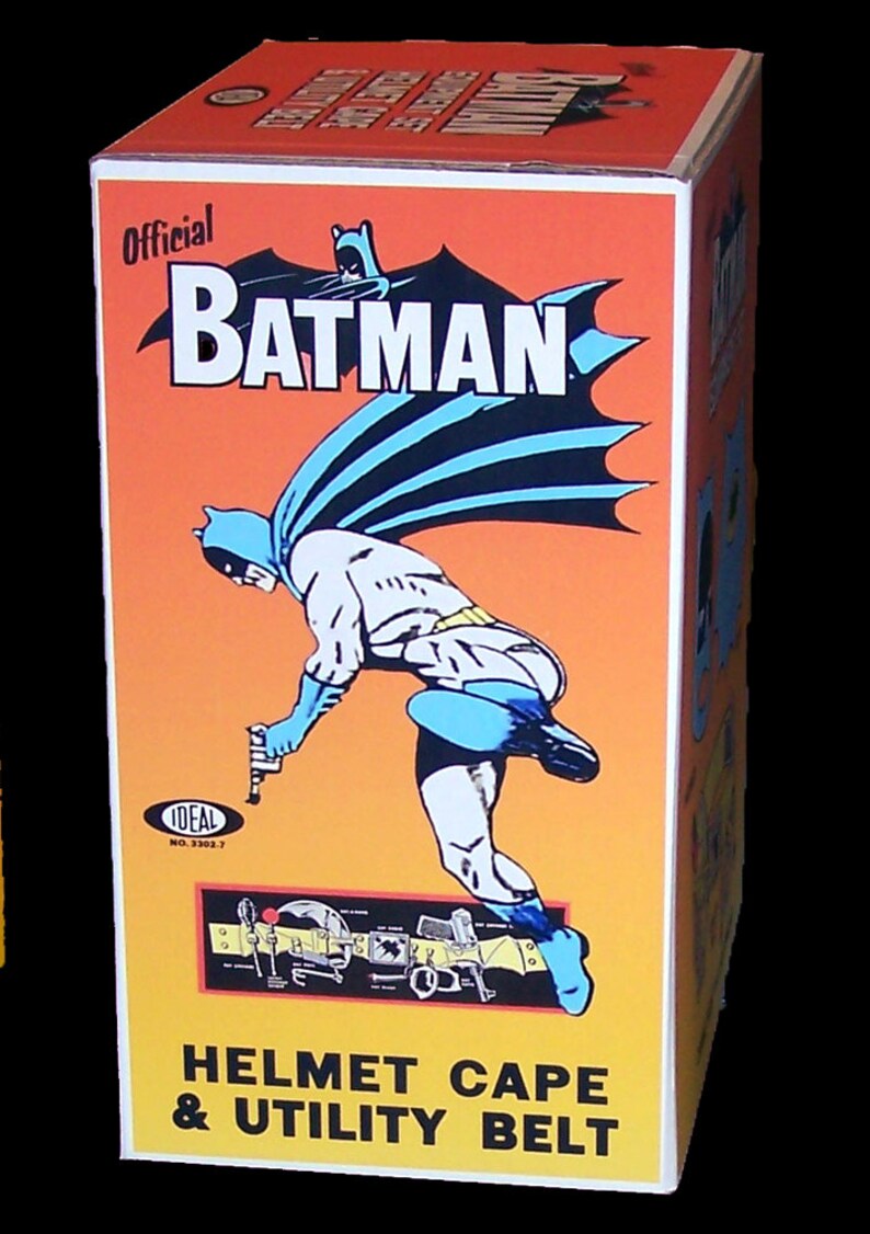 1966 Ideal BATMAN EQUIPMENT SET Box Reproduction Giant Etsy