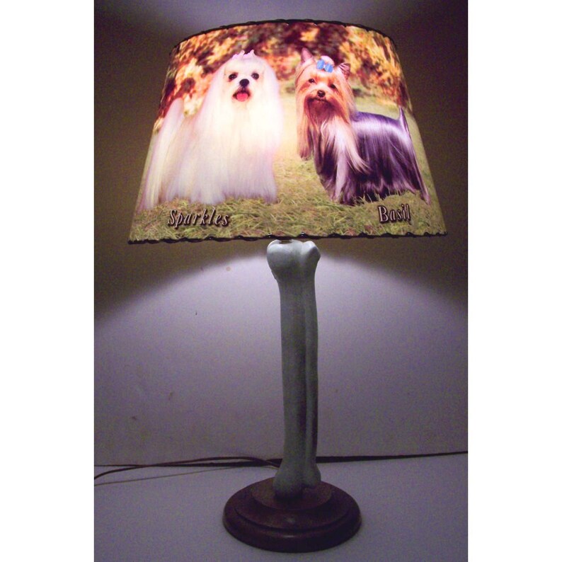 Personalized Dog Lamp and Lamp Shade Your Dog Here Perfect Etsy