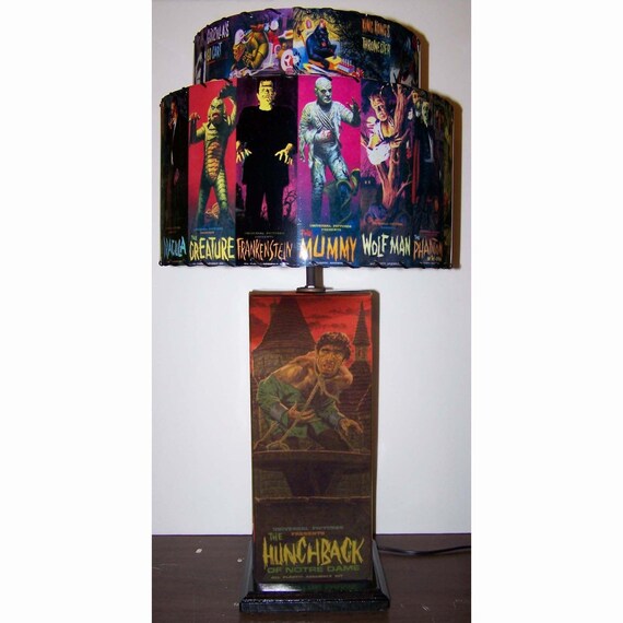Vintage Aurora Monster Model Kit Lamp and Lamp Shade Hunchback Etsy