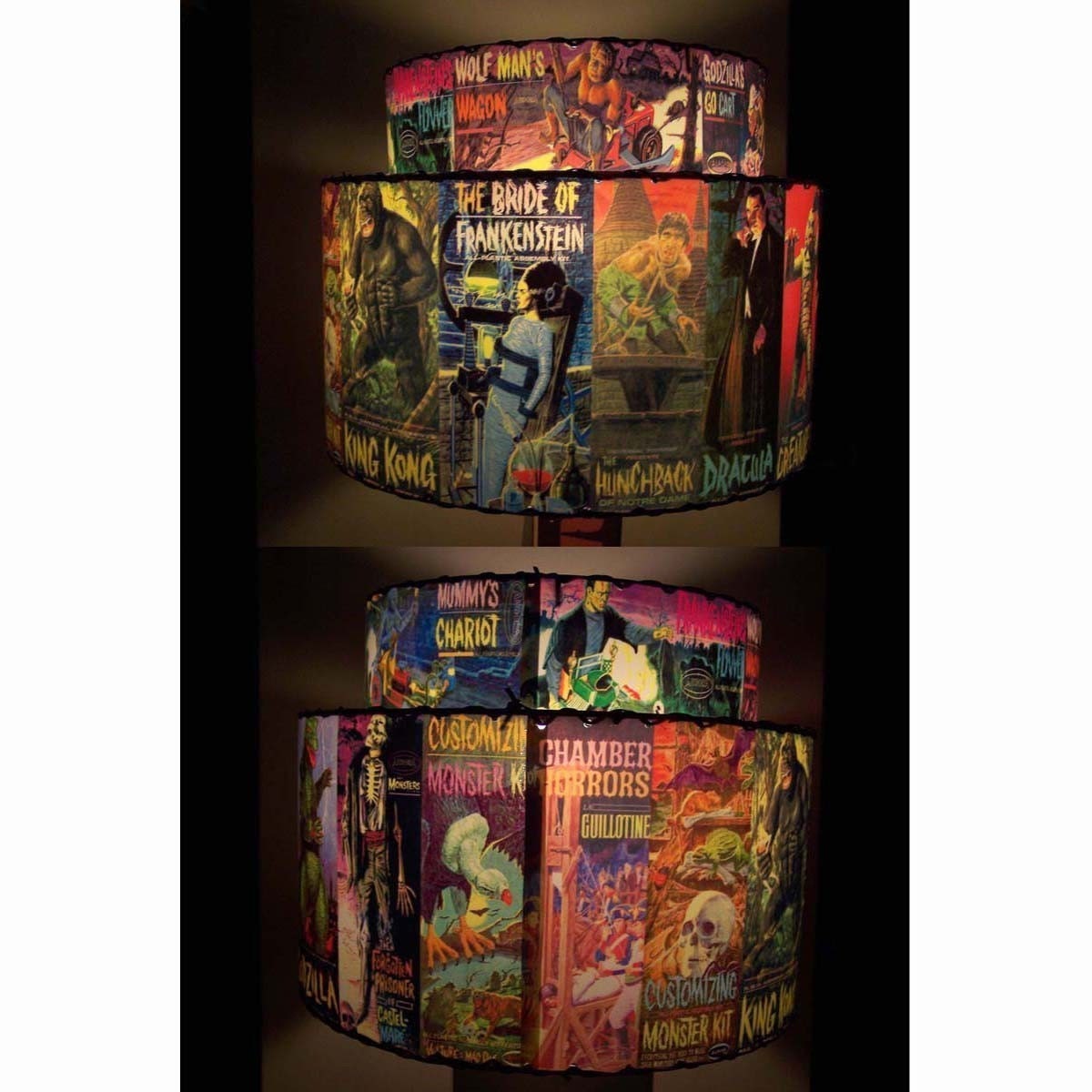 Vintage Aurora Monster Model Lamp and Lampshade DRACULA Etsy