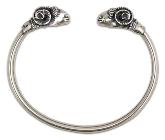 Silver rams head best sale bracelet