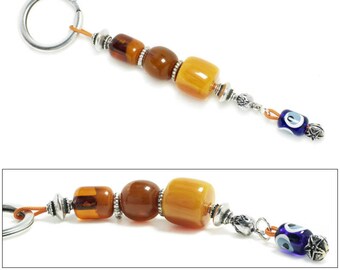 Keyring-Key Chain - High Quality Artificial Resin with Evil Eye - C and B