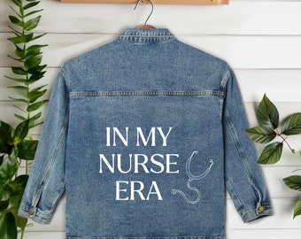 In meiner Krankenschwester-Ära Krankenschwesterjacke, Krankenschwester-Jeansjacke, Krankenschwester-Jeansjacke, Krankenschwester-Denim