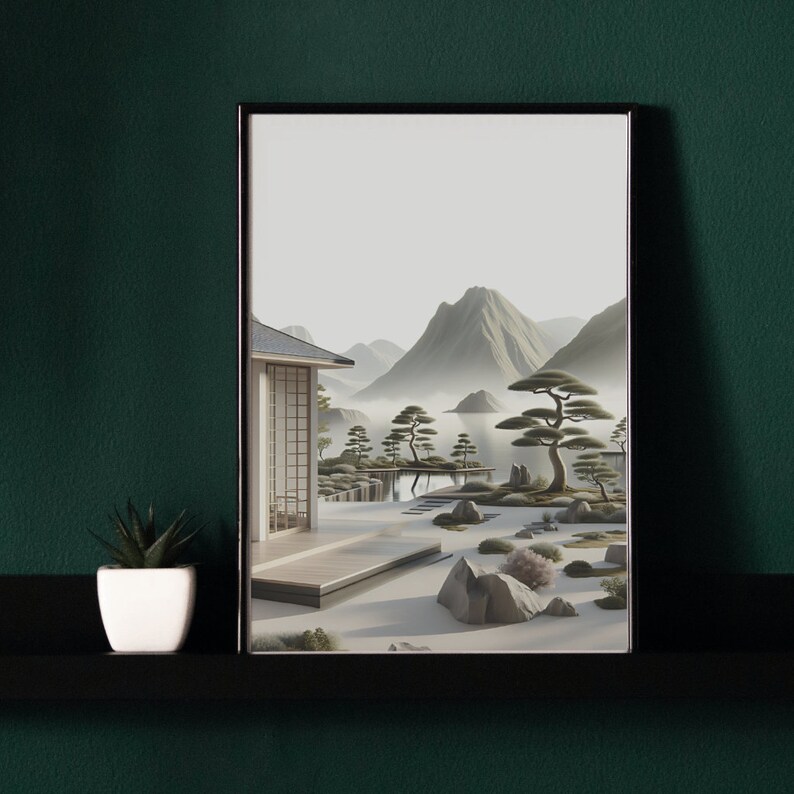 Japandi Wall Art, Japaneseinspired Wall Decor, Japandi Wall Art Print