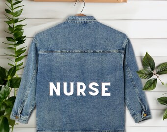 Nurse Jacket, Nurse Jean Jacket, Nurse Denim Jacket, Nurse Denim