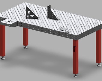 4x8 Welding Table DXF Plans with Vise Mount and Jig Fixture Designs USA Made