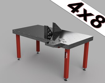 4x8 Schweißtisch DXF-Pläne mit Schraubstockhalterung und Vorrichtungskonstruktionen, hergestellt in den USA
