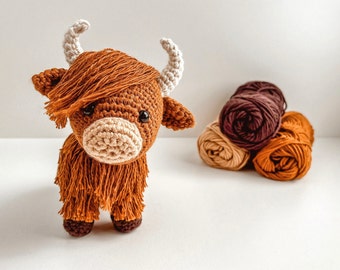 Highland Cow CROCHET PATTERN - Amigurumi - PDF crochet pattern