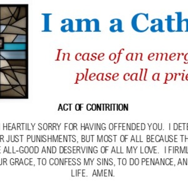Call A Priest Im Catholic Card Printable