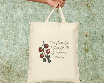 Funny Cotton Canvas Tote Bag Gift For Mom,Vintage Gift,Gardener Gift,Tomatoes Bag,Bag Aesthetic Garden Tote Nature Tote Bag,Cottagecore