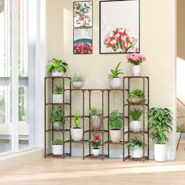 Solid Wood Multi-Tier Plant Stand | Indoor\Outdoor Plant Stand | Corner Plant Stand | Modern Plant Stand | Boho Plant Stand | Plant Shelves
