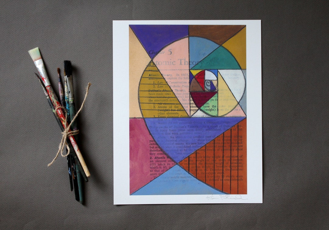 Math Art, Contemporary Abstract Print, Abstract Wall Art, Golden Mean ...