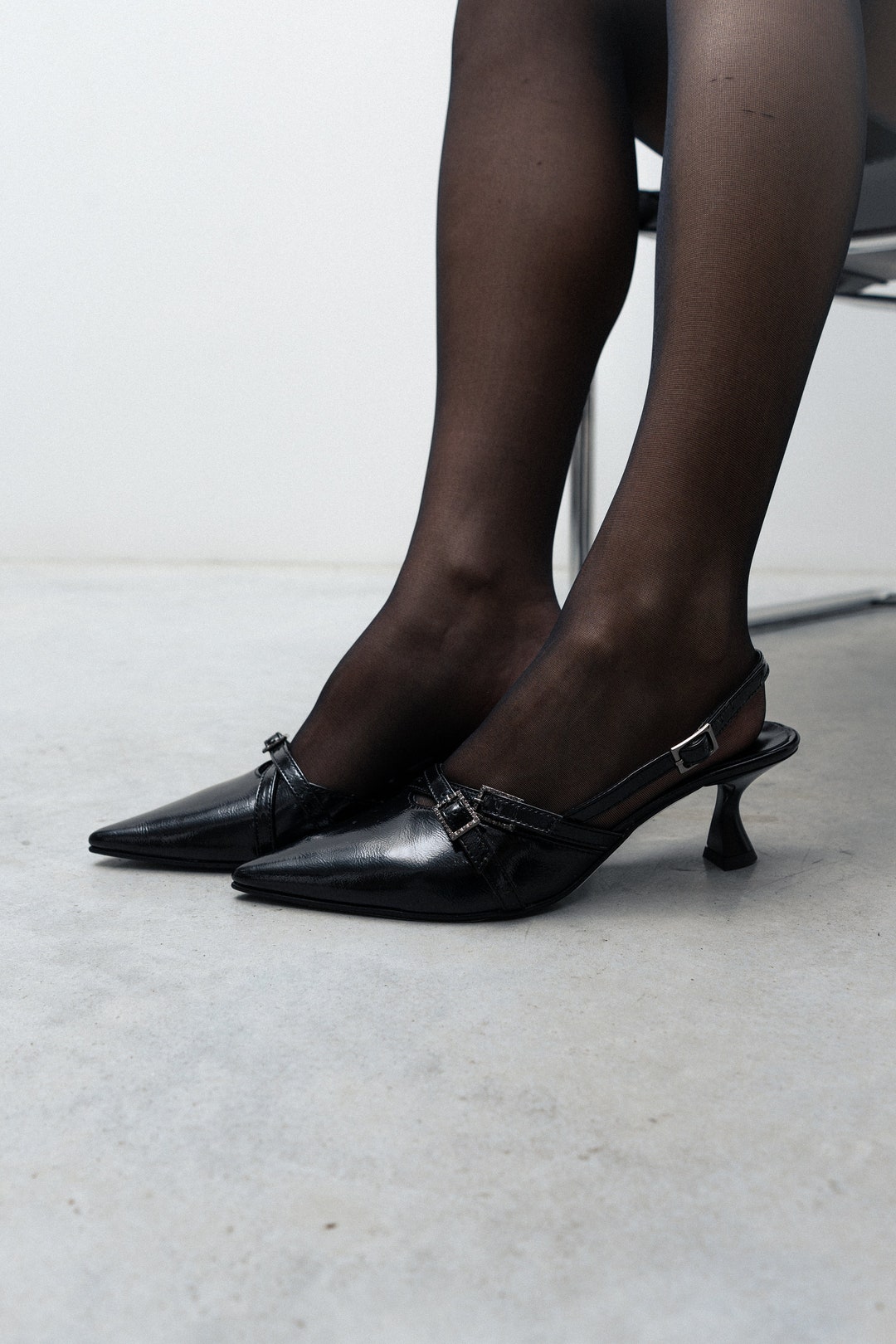 Slingbacks 55 Patent Calfskin