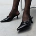 slingbacks 45 white black patent calfskin