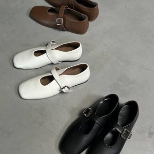 Mary Jane shoes | Women Mary Janes t-strap black leather shoes | flat t - strap mary jane shoes