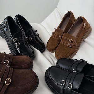 Brown loafers | Leather loafets | Women&#39;s loafers | Autumn shoes | Black loafers | Women&#39;s shoes | Office shoes | Flats | Ballets
