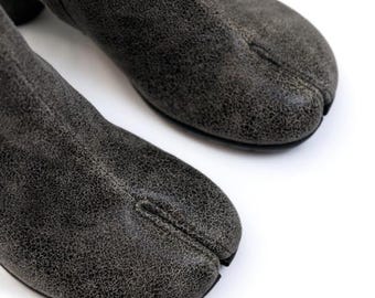 Zapatos de tacón Tabi de cuero: diseño de punta dividida de inspiración japonesa