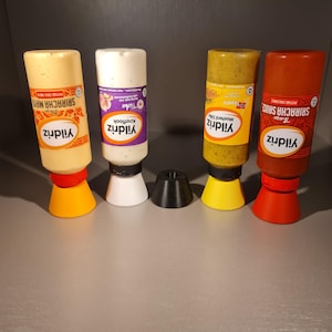 YILDRIZ SAUCE HOLDER | 3D Printed Bottle Stand for Yildiz Sauce | Efficient | Stable & Compact | No More Wasted Sauce | Durable pla Material