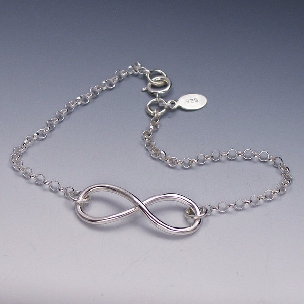 Silver Infinity Bracelet, Figure 8 Bracelet