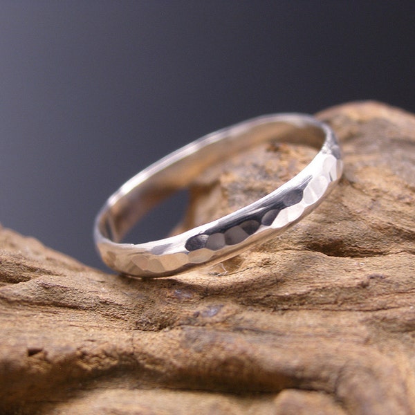 Thumb Ring Sterling Silver, Hammered or Textured.  Silver band ring.  Made to Order.