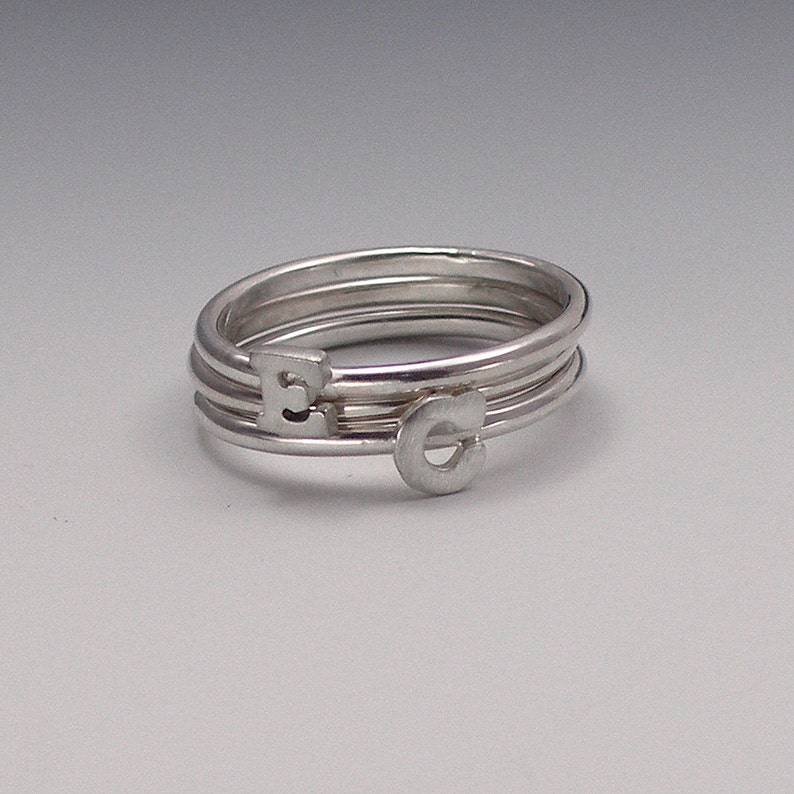 Silver Band Ring, Hammered Ring or Plain Ring. Made to Order image 5