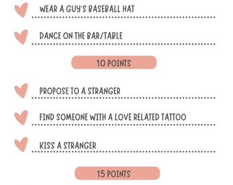 INSTANT DOWNLOAD Printable Bachelorette Scavenger Hunt Game ...