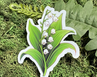 Lily of The Valley - Vinyl Sticker - FREE SHIPPING