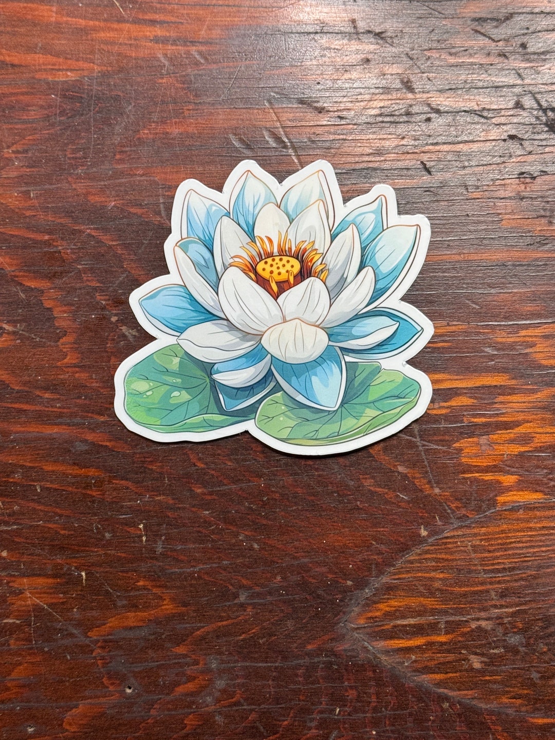 Lotous Sticker Blue Lotus Vinyl Sticker-free SHIPPING - Etsy