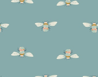 Bumble Buzz Bee Fabric- 100% Premium Cotton - GRD-89904 Art Gallery Fabrics Garden Dreamer Price per half yard
