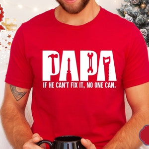 Zabawna koszulka urodzinowa Papa, koszulka Fixer of Things, koszulka Papa Tools, koszulka Papa, koszulka Papa can fix it tool box, koszulka na Dzień Ojca, prezent dla Papa
