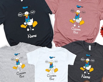 Angry Donald Duck-T-shirt, T-shirt Donald Duck Swearing, Disney Dad-shirt, vakantie Disney-T-shirt, Disney Vacation Dad-T-shirt, Disney-T-shirt heren